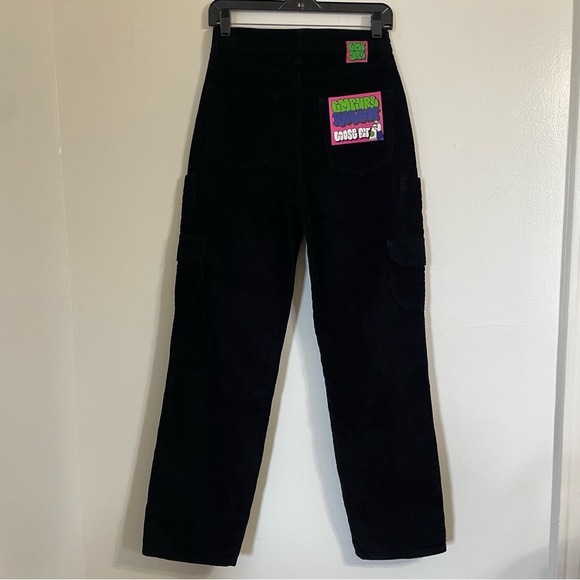 Zumiez women’s Empyre Tori Black Corduroy Cargo Skate Pants - Picture 5 of 7